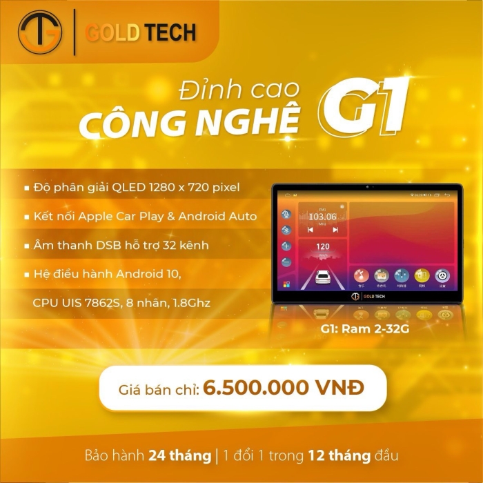 Màn hình DVD Goldtech G1