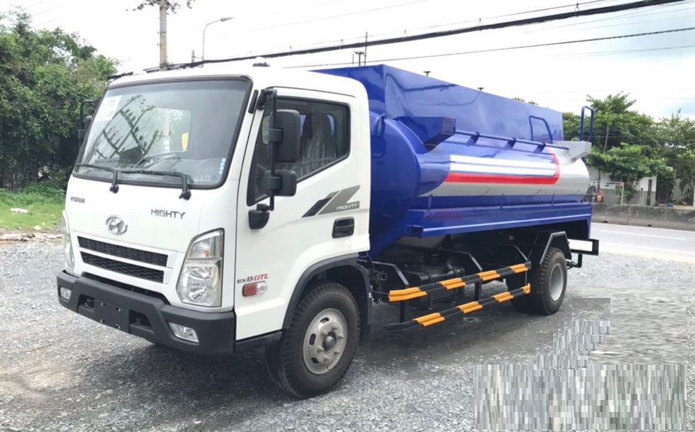 Xe tải Hyundai EX8 téc chở xăng dầu