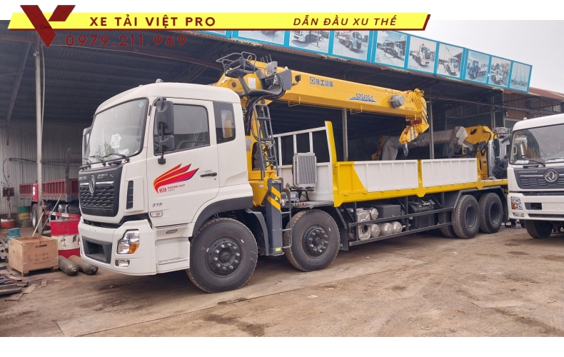 Xe tải Dongfeng 4c gắn cẩu XCMG 16 tấn