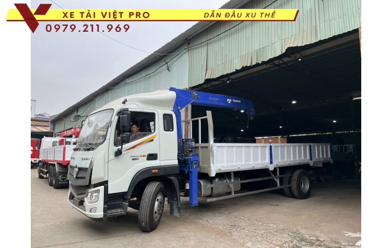 Xe tải Auman C160 gắn cẩu Tadano 5 tấn