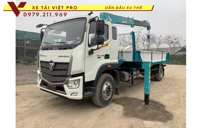 Xe tải Auman C160 gắn cẩu Hyundai 5 tấn 4 đốt