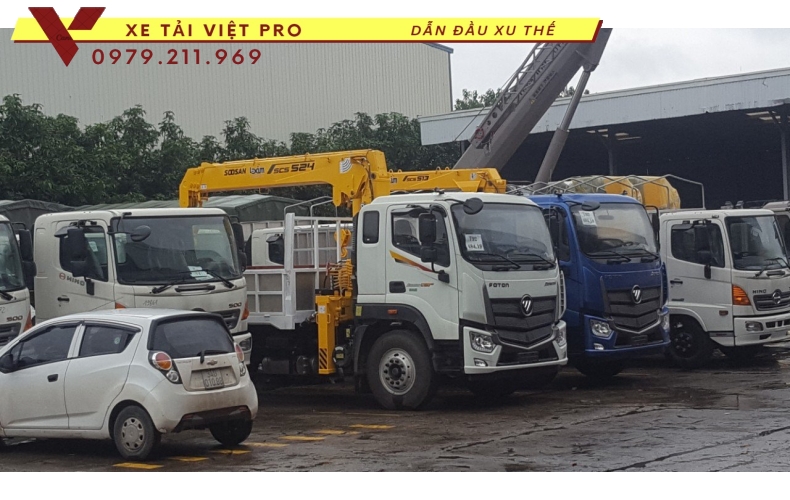 Xe tải Auman C160 gắn cẩu Soosan 5 tấn