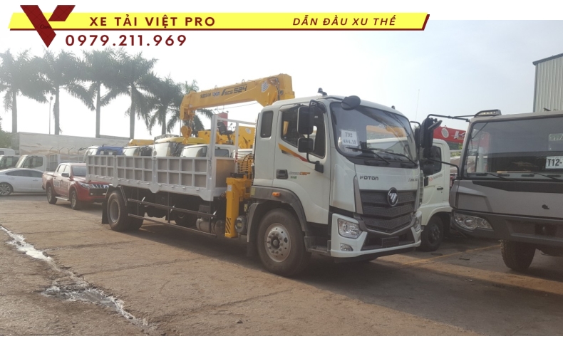 Xe tải Auman C160 gắn cẩu Soosan 5 tấn