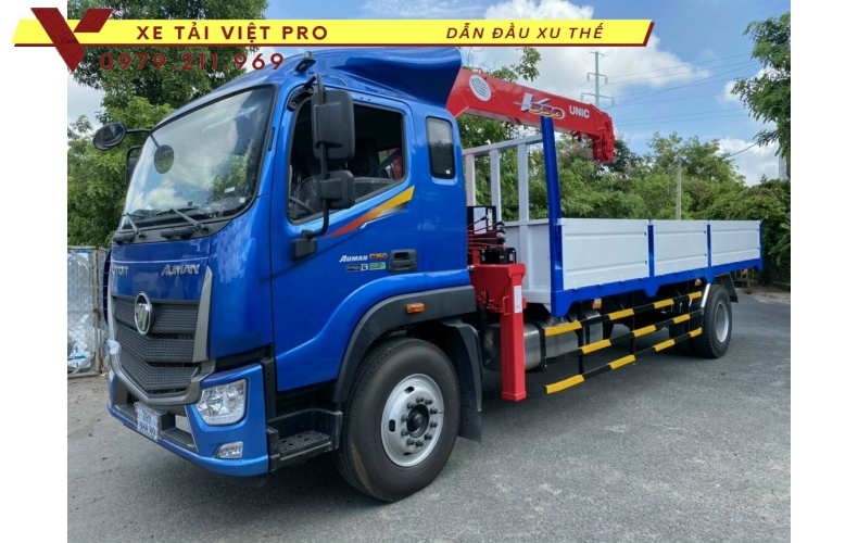 Xe tải Auman C160 gắn cẩu Unic 3 tấn 4 đốt