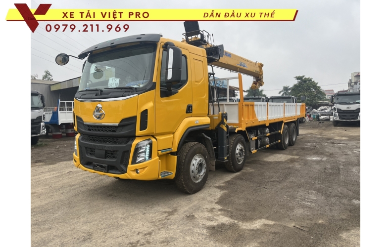Xe tải Chenglong 4c gắn cẩu XCMG 14 tấn