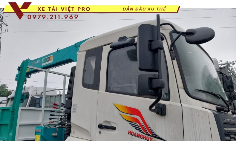 Xe tải Dongfeng gắn cẩu Hyundai 5 tấn