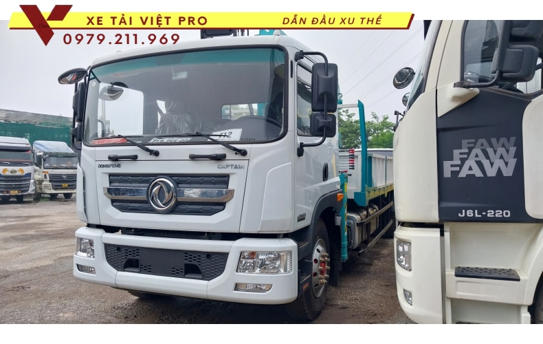 Xe Dongfeng D11 gắn cẩu Hyundai 7 tấn