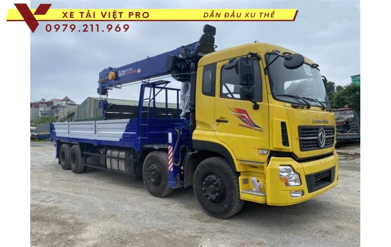 Xe tải Dongfeng 4 chân gắn cẩu Dongyang 15 tấn