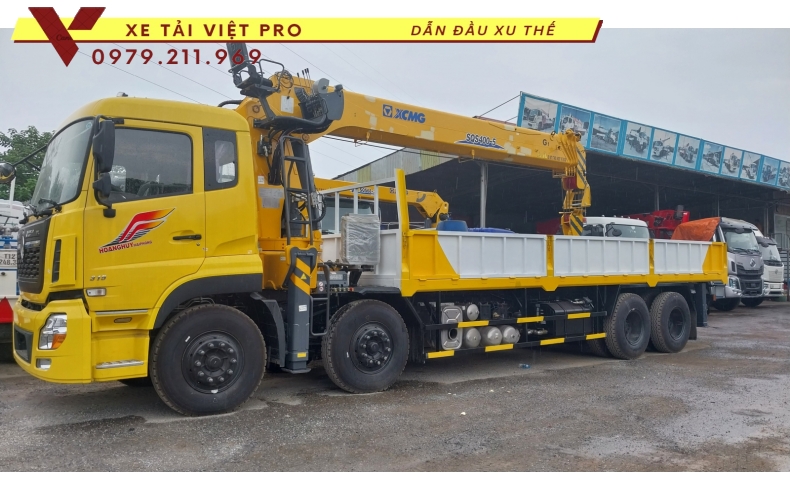 Xe tải Dongfeng 4c gắn cẩu XCMG 16 tấn