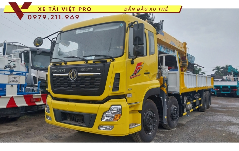 Xe tải Dongfeng 4c gắn cẩu XCMG 16 tấn