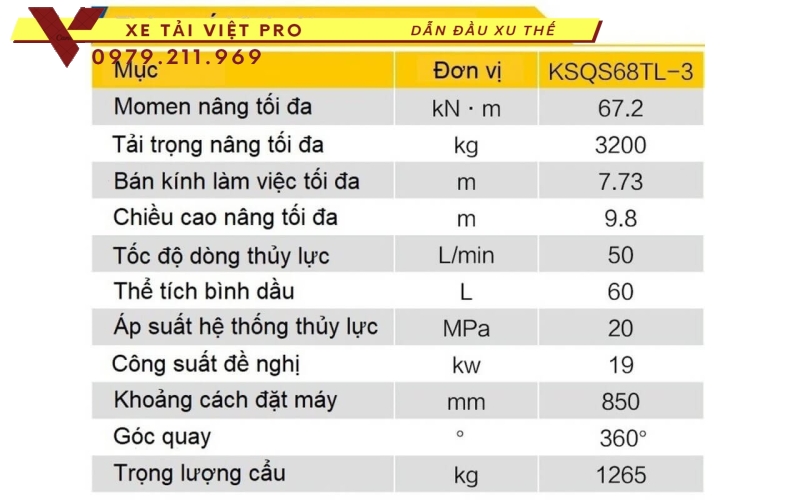 Xe tải Dongfeng D7 gắn cẩu XCMG 3 tấn 3 đốt