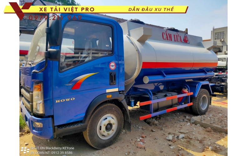 Xe howo 2 chân téc chở xăng dầu giá bao nhiêu