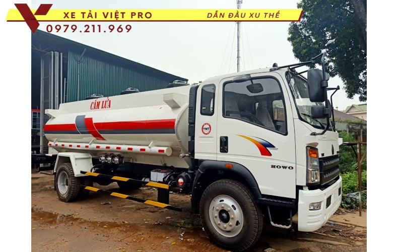 Xe howo 2 chân téc chở xăng dầu giá bao nhiêu