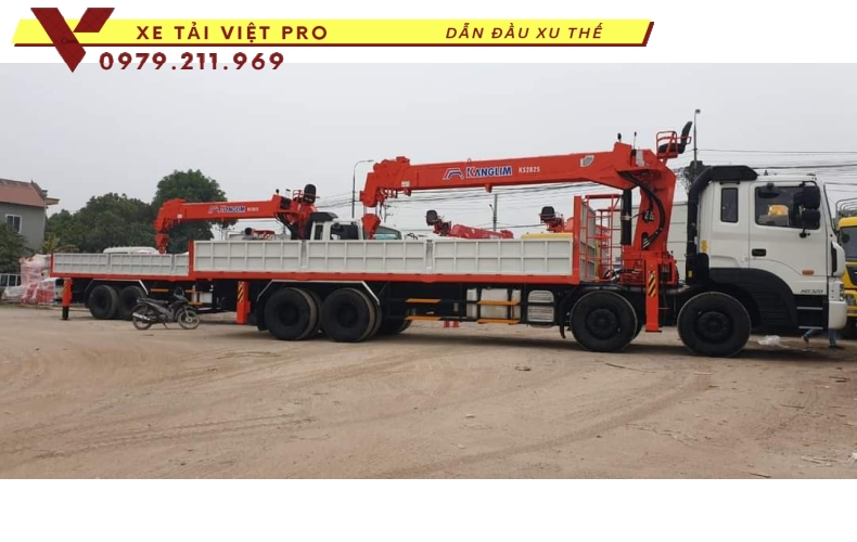 Xe tải Hyundai HD320 gắn cẩu Kanglim 8 tấn 6 đốt