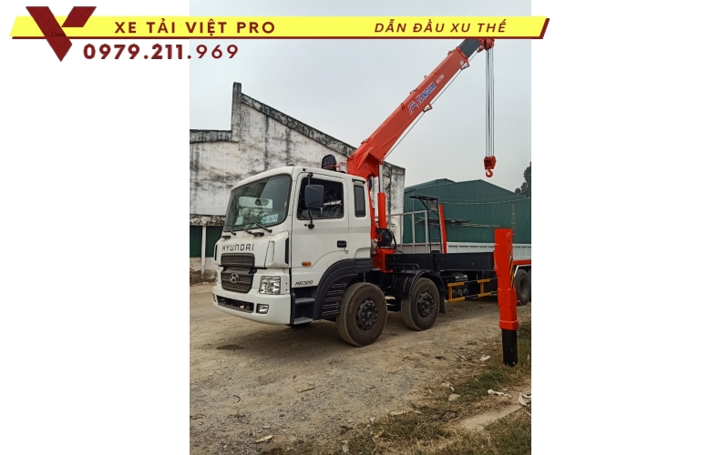 Xe tải Hyundai HD320 gắn cẩu Kanglim 12 tấn