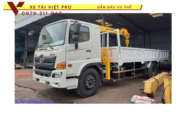 Xe tải Hino 2 chân gắn cẩu Soosan 3 tấn