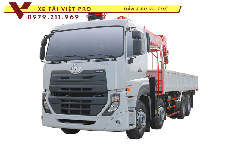 Xe tải UD trucks 4 chân gắn cẩu Kanglim 12 tấn