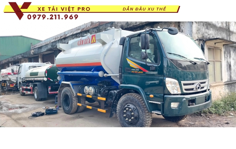 Thông số kỹ thuật và báo giá xe Forland 2 cầu téc chở xăng dầu mới nhất